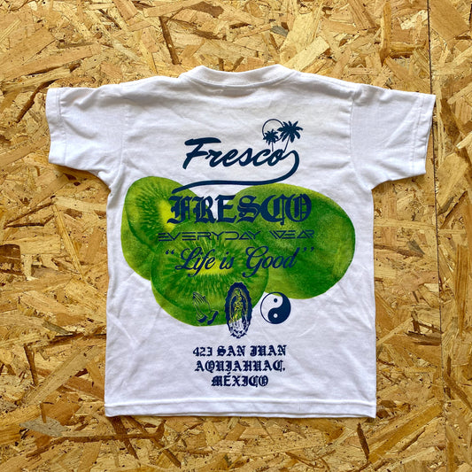 Kiwi Baby tee blanca